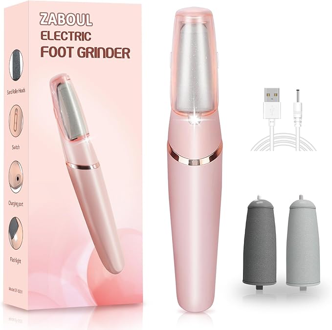 Electric Callus Removers for Feet, Rechargeable Electric Foot Callus Remover Pedicure, Removes Dry Skin for Smoother Feet, Foot Care for Dead Skin Ideal Gift (Pink)