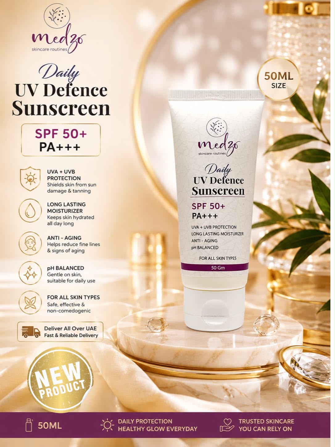 Daily UV Defence Sunscreen SPF 50+